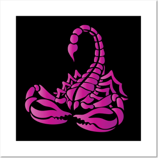 Pink Scorpion, Tribal Art Style Posters and Art